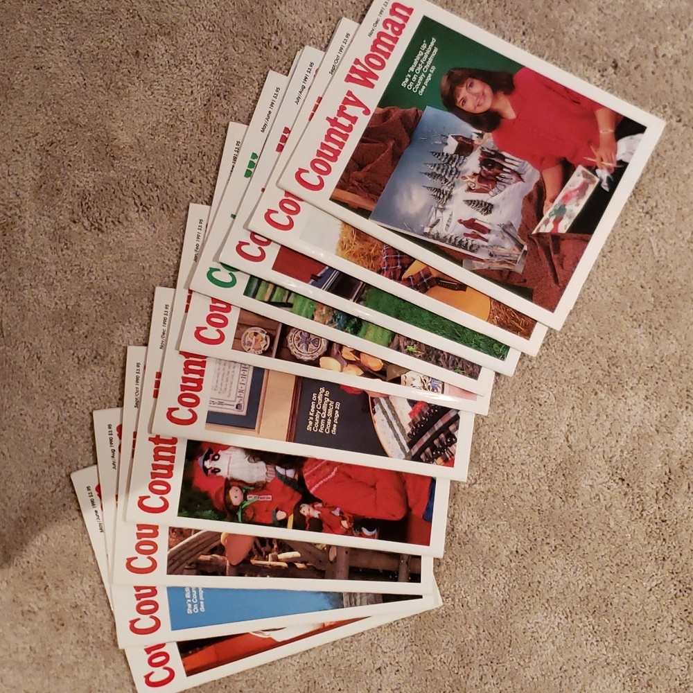 Vintage Country Woman Magazine May 1990 through Dec 1991 excellent condition
